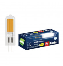 Светодиодная лампочка Uniel LED-JC LED-JC-220/6W/4000K/G4/CL GLZ08TR картон