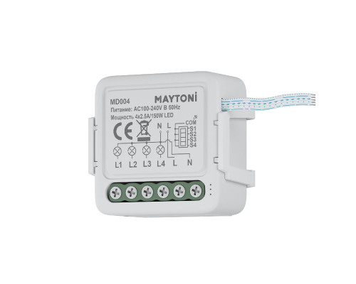 Основное фото W-Fi выключатель четырехканальный Maytoni Smart home MD004: Купить в Интернет магазин освещения GCSVET.RU