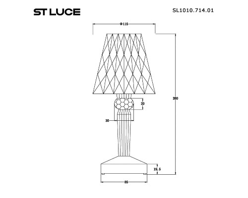 Дополнительное фото Лампа настольная ST Luce Sparkle SL1010.714.01: Купить в Интернет магазин освещения GCSVET.RU