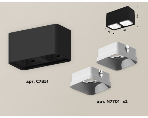 Дополнительное фото Светильник накладной Ambrella Light Techno XS7851001 (C7851, N7701): Купить в Интернет магазин освещения GCSVET.RU