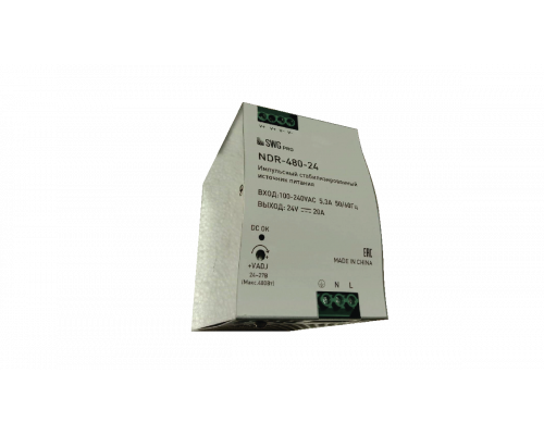 Основное фото Сетевой адаптер SWG PRO 480Вт DC24 IP20 NDR-480-24: Купить в Интернет магазин освещения GCSVET.RU