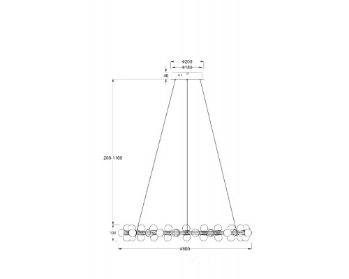 Дополнительное фото Люстра подвесная Maytoni Tessara MOD081PL-L60G3K: Купить в Интернет магазин освещения GCSVET.RU