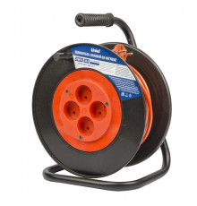 Удлинитель на пластиковой катушке Uniel YX10-004 /UCK-4N/2x1,00/40M/S ORANGE/BLACK UL-00009857
