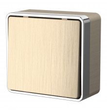 Выключатель одноклавишный проходной Werkel Gallant шампань рифленый W5012010 4690389164088