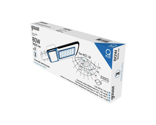 Дополнительное фото Уличный светодиодный консольный светильник Gauss Qplus 629535380: Купить в Интернет магазин освещения GCSVET.RU