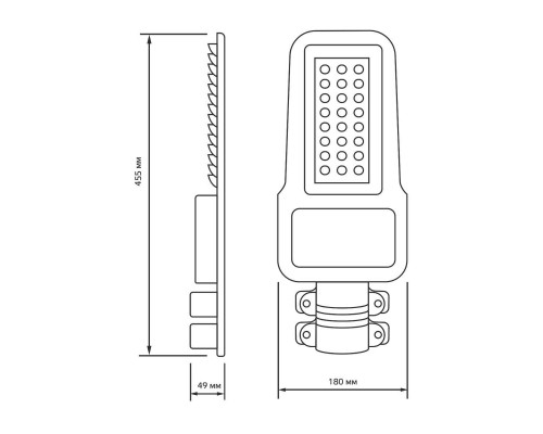 Дополнительное фото Уличный светодиодный консольный светильник Gauss Qplus 629535380: Купить в Интернет магазин освещения GCSVET.RU