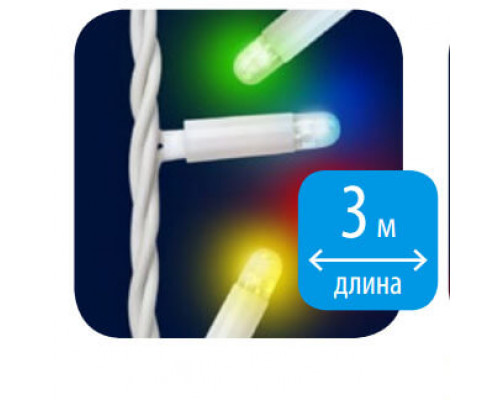 Дополнительное фото Уличная светодиодная гирлянда Uniel занавес 220V разноцветный ULD-C2030-240/TWK MULTI IP67: Купить в Интернет магазин освещения GCSVET.RU