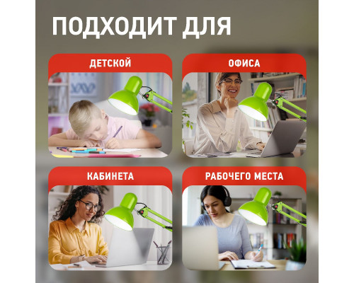 Дополнительное фото Лампа настольная Эра N-214-E27-40W-GR Б0052764: Купить в Интернет магазин освещения GCSVET.RU