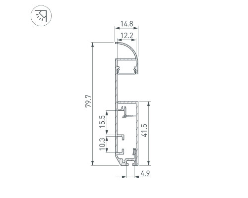 Дополнительное фото Профиль Arlight PLINTUS-H80-2000 WHITE 045452: Купить в Интернет магазин освещения GCSVET.RU