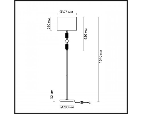 Дополнительное фото Напольный светильник Odeon Light Candy 4861/1F: Купить в Интернет магазин освещения GCSVET.RU