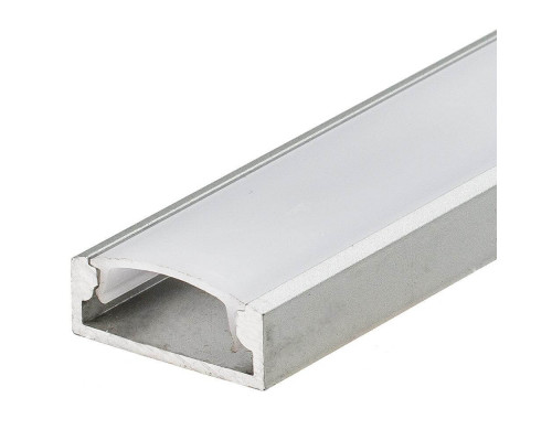 Основное фото Профиль с экраном Arlight ALU-WIDE-H8-2000 ANOD+FROST 014852: Купить в Интернет магазин освещения GCSVET.RU