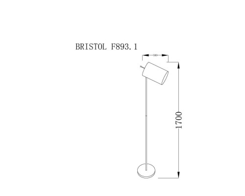 Дополнительное фото Напольный светильник Lucia Tucci Bristol F892.1: Купить в Интернет магазин освещения GCSVET.RU
