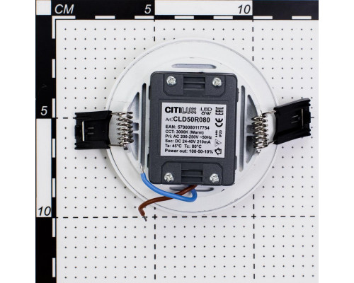 Дополнительное фото Светильник встраиваемый LED Citilux Омега CLD50R080: Купить в Интернет магазин освещения GCSVET.RU