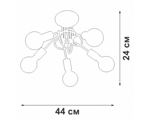 Дополнительное фото Люстра потолочная Vitaluce V3727-0/5PL: Купить в Интернет магазин освещения GCSVET.RU