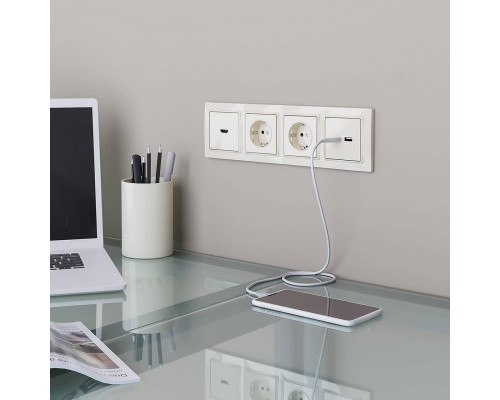 Дополнительное фото Рамка на 4 поста Werkel Snabb basic слоновая кость W0042003 4690389161438: Купить в Интернет магазин освещения GCSVET.RU