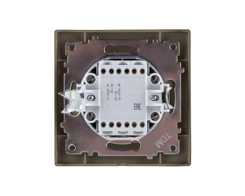 Дополнительное фото Выключатель двухклавишный на 2 направления Лама TDM Electric SQ1815-0707: Купить в Интернет магазин освещения GCSVET.RU