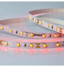 Лента светодиодная Uniel ULS-M11-2835-60LED/m-8mm-IP20-DC12V-4,8W/m-5M-RED PROFI катушка в герметичной упаковке