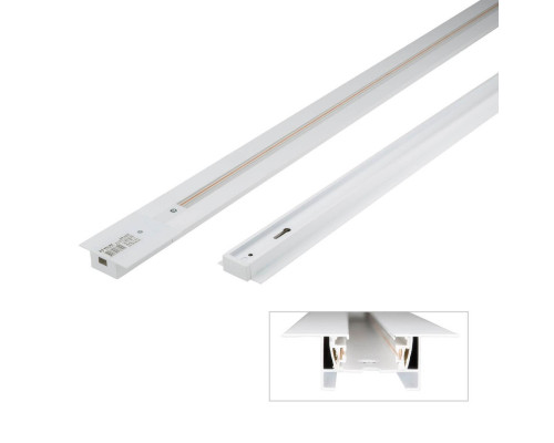 Основное фото Шинопровод встраиваемый однофазный Volpe UBX-Q123 RS2 White 300 Set01 UL-00007378: Купить в Интернет магазин освещения GCSVET.RU