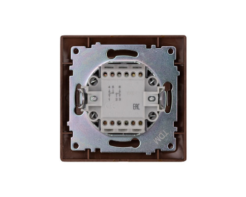 Дополнительное фото Выключатель двухклавишный на 2 направления Лама TDM Electric SQ1815-0407: Купить в Интернет магазин освещения GCSVET.RU