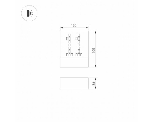 Дополнительное фото Светильник настенный LED для улицы Arlight LGD-Sign-Wall-S150x200-3W Warm3000 031060: Купить в Интернет магазин освещения GCSVET.RU