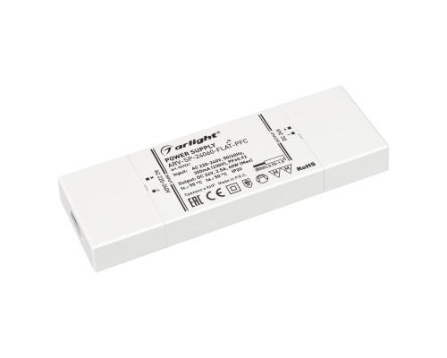 Основное фото Сетевой адаптер Arlight ARV-SP-24060-Flat-PFC (24V, 2.5A, 60W) 033261: Купить в Интернет магазин освещения GCSVET.RU