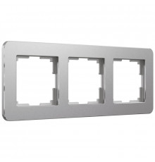 Рамка на 3 поста Werkel Platinum алюминий 4690389184475 W0032606