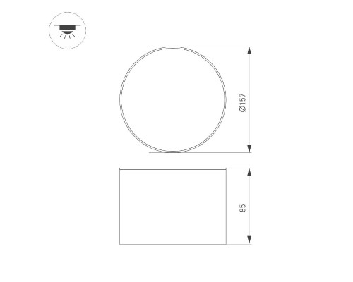 Дополнительное фото Светильник накладной Arlight SP-CYLINDO-R160-18W Day4000 (BK, 110 deg, 230V) 043963: Купить в Интернет магазин освещения GCSVET.RU