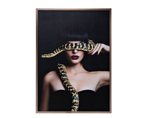 Основное фото Настенный декор (картина) Девушка со змеей Garda Decor 89VOR-GIRL/SNAKE-1: Купить в Интернет магазин освещения GCSVET.RU