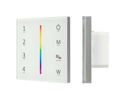 Основное фото Панель Arlight Sens Smart-P45-RGBW White (230V, 4 зоны, 2.4G) 028140: Купить в Интернет магазин освещения GCSVET.RU