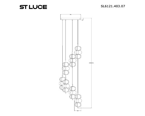 Дополнительное фото Люстра каскадная ST Luce Talisman SL6121.403.07: Купить в Интернет магазин освещения GCSVET.RU