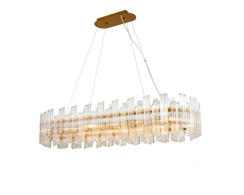 Основное фото Люстра подвесная DeLight Collection Vittoria KG0769P-12L clear/ brass: Купить в Интернет магазин освещения GCSVET.RU