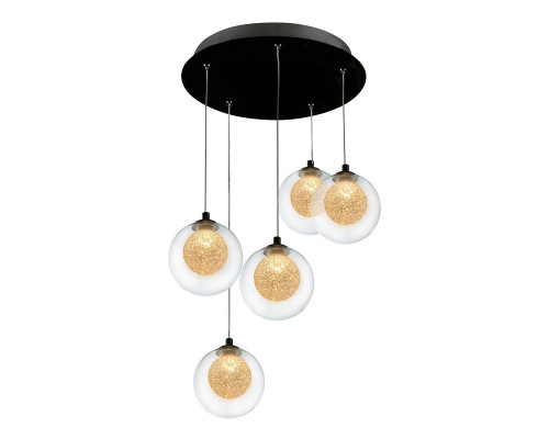 Дополнительное фото Люстра подвесная LED iLedex Oblivion C4457-5R CR: Купить в Интернет магазин освещения GCSVET.RU