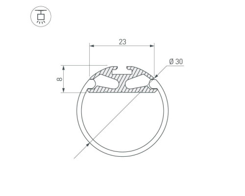 Дополнительное фото Профиль Arlight ROUND-D30-2000 ANOD 023860: Купить в Интернет магазин освещения GCSVET.RU