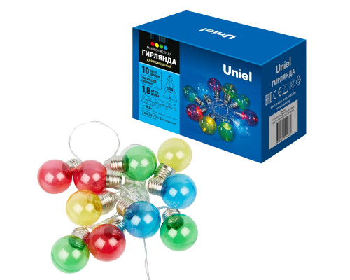 Основное фото Гирлянда Uniel ULD-S1800-010/STB/3AA MULTI IP20 BULBS: Купить в Интернет магазин освещения GCSVET.RU