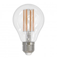 Филаментная лампа светодиодная (UL-00004870) Uniel E27 17W 3000K прозрачная LED-A70-17W/3000K/E27/CL PLS02WH