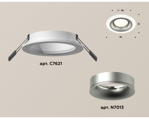 Дополнительное фото Светильник встраиваемый Ambrella Light Techno XC7621004 (C7621, N7013): Купить в Интернет магазин освещения GCSVET.RU