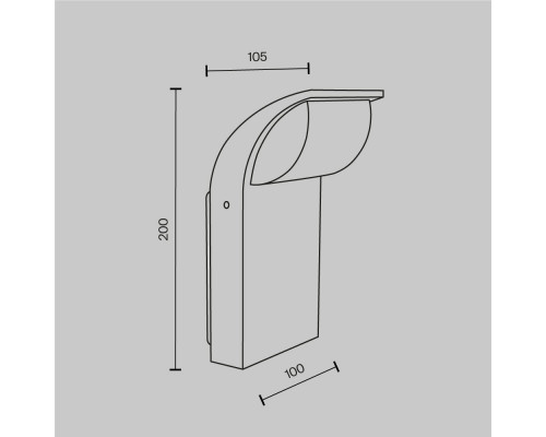 Дополнительное фото Светильник настенный для улицы Maytoni Stock O446WL-L7GF3K: Купить в Интернет магазин освещения GCSVET.RU