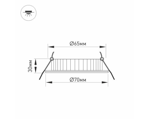 Дополнительное фото Светильник мебельный Arlight LTM-R70WH-Frost 4.5W Warm White 110deg: Купить в Интернет магазин освещения GCSVET.RU