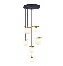 Люстра каскадная iLamp Golden 2134-6D BR+MBK