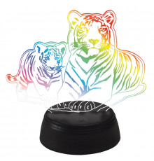 Лампа настольная Uniel ULI-M508 RGB/3AA TIGER FAMILY/BLACK UL-00008403