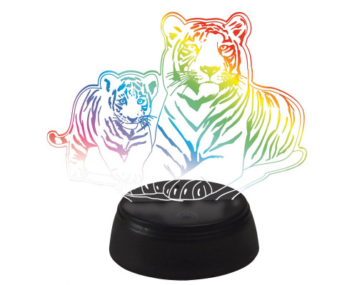 Основное фото Лампа настольная Uniel ULI-M508 RGB/3AA TIGER FAMILY/BLACK UL-00008403: Купить в Интернет магазин освещения GCSVET.RU