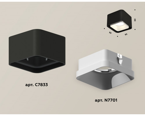 Дополнительное фото Светильник накладной Ambrella Light Techno XS7833001: Купить в Интернет магазин освещения GCSVET.RU