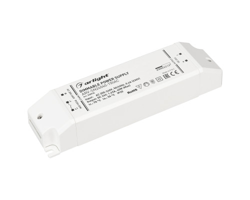 Основное фото Сетевой адаптер Arlight ARV-SN24040-Triac (24V, 1.65A, 40W) 030934: Купить в Интернет магазин освещения GCSVET.RU