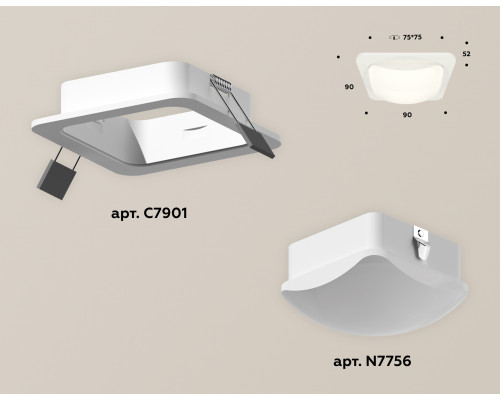 Дополнительное фото Светильник встраиваемый Ambrella Light Techno XC7901014 (C7901, N7756): Купить в Интернет магазин освещения GCSVET.RU