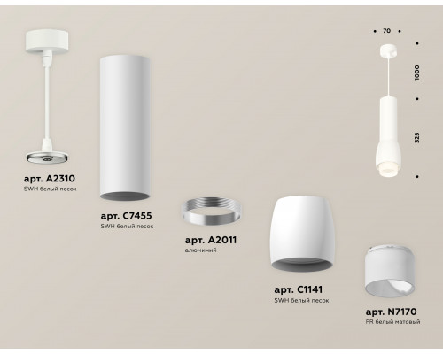 Дополнительное фото Светильник подвесной Ambrella Light Techno Spot XP1141011 (A2310, C7455, A2011, C1141, N7170): Купить в Интернет магазин освещения GCSVET.RU