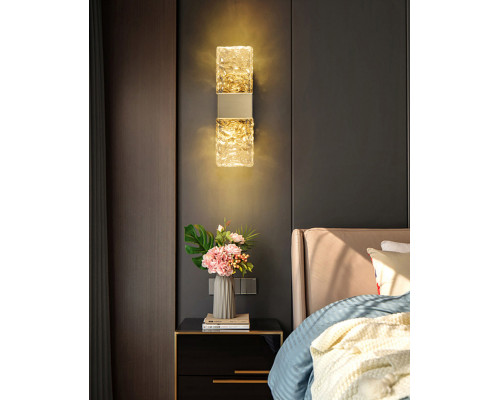 Дополнительное фото Светильник настенный DeLight Collection Wall lamp 88068W gold/clear: Купить в Интернет магазин освещения GCSVET.RU
