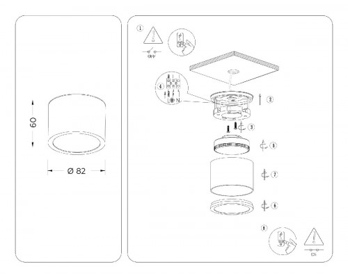 Дополнительное фото Светильник накладной Ambrella Light IP Protect TN6550: Купить в Интернет магазин освещения GCSVET.RU
