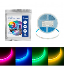 Лента светодиодная Feron LS531 24В 14Вт/м RGB 5м IP20 48946