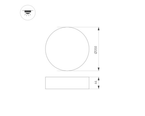 Дополнительное фото Светильник накладной Arlight SP-Rondo-R350-30W Day4000 034811: Купить в Интернет магазин освещения GCSVET.RU