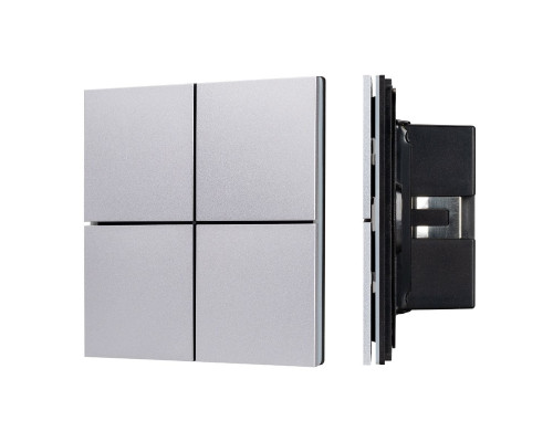 Основное фото Кнопочная панель Arlight KNX-304-23-IN Silver BUS, Frameless 039662: Купить в Интернет магазин освещения GCSVET.RU